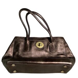 Coach vintage Metallic Brown Leather Tote Bag
